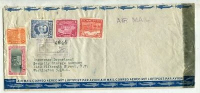 Guatemala 1945 Cubierta de Registro Censurada a Washington Estados Unidos Segunda Guerra Mundial g3033 Foto 1 de 2