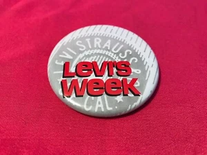 Vintage 90s Levis Week Levi Strauss Pin Button Advertising - Picture 1 of 3