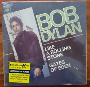 Bob Dylan~Threads & Grooves~Factory Sealed 2013 7" Vinyl and Tee Shirt Box Set - Picture 1 of 10