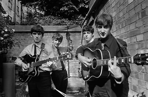 Fotografia Beatles 1963 a Londra in bianco e nero dettagli nitidi - Foto 1 di 2