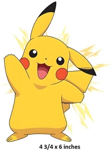 Pikachu Peel & Stick Decal Pokemon Wall Art Sticker Removable Decor Kids Room US - Picture 1 of 1