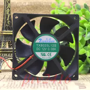 NUEVO PARA TIAN XUAN TX8025L12S 12V 0.08A Ventilador de refrigeración 2 pines 1 PC - Imagen 1 de 3