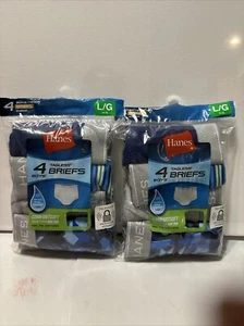 Lot Of 2Hanes Boys Tagless Briefs Underwear Assorted Colors Large (14-16)4 Pack - Picture 1 of 2