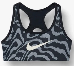 Nike Mädchen Swoosh bedruckter Sport-BH Gr. XL brandneue Etiketten schwarz tarnfarben umkehrbar - Bild 1 von 6