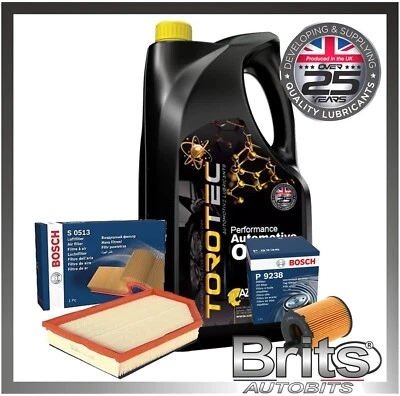 Kit de servicio para Volvo V60 1.6 D2 DRIVe diésel 2010-18 Bosch filtro de aire de aceite y aceite Foto 1 de 4