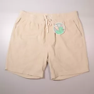 NWT Criquet Corduroy Shorts Golf Beige Walk Mens Large L x 7" Inseam - Picture 1 of 6