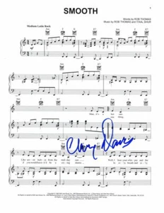 CLIVE DAVIS SIGNED AUTOGRAPH SMOOTH SHEET MUSIC - ROB THOMAS & CARLOS SANTANA - Bild 1 von 2