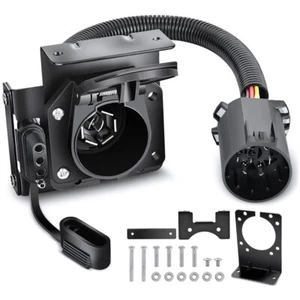 For Chevy Silverado 1500 2500 7 Way Trailer Wiring Harness 4 Way Flat Plug Kit - Picture 1 of 15