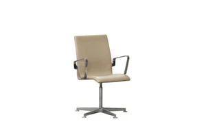 Fritz Hansen "OXFORD" Konferenzstuhl in Leder beige (NP: 2998 €) - VERSANDFREI!! - Bild 1 von 9
