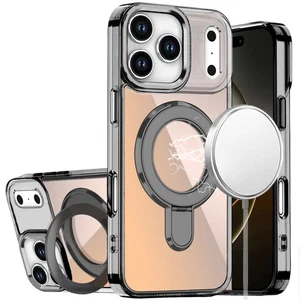 For iPhone 17 PRO Case Radiant Chrome w/ Magnetic Circle Stand + Tempered Glass - Picture 1 of 9