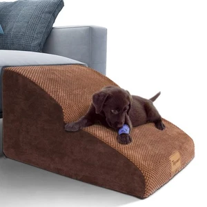 High Density Extended Foam Dog Ramp&Steps 2 Tiers,11.8" High,Non-Slip Dog Sta... - Picture 1 of 7
