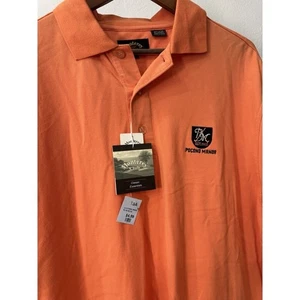 Pocono Manor Monterey Club Poloshirt Orange Neu mit Etikett Größe Large Brustumfang 24 Länge 31 - Bild 1 von 9