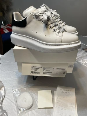 Alexander McQueen Mujer’s Oversize Gamuza Tacón Detalle Zapatilla Zapato 39 Talla 9 Aut Foto 1 de 4