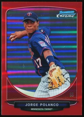 Jorge Polanco 2013 Bowman Chrome RED Refractor 3/5 #BCP212 RC ROOKIE! RARE! - Image 1 of 2