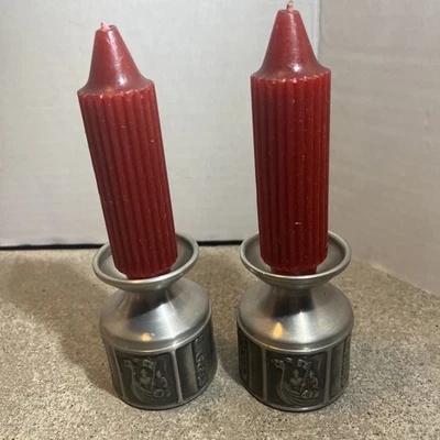 2 Candelabros Noruega HS - Konge Tinn Nordic Viking Representaciones con Velas Foto 1 de 3