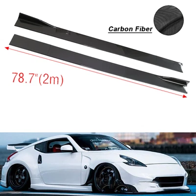 For Nissan 200SX S15 78.7" Carbon Fiber Side Skirt Splitter Rocker Extension - Imagem 1 de 4