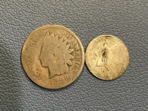U.S. Coin Lot - 3¢ Silver Trime – Three Cent Coin And 1899 Indian Head - Picture 1 of 2