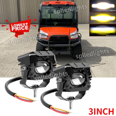 Combo de barra de luces LED de 2x 3"" para Kubota RTV-X1100C X1120/D X1140 X900 XG850 400Ci Foto 1 de 4