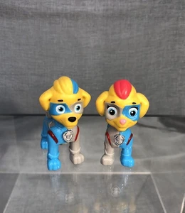 Tuck & Ella Paw Patrol Super Paws Mighty Pups Twins 2" figure Spin Master - Foto 1 di 6