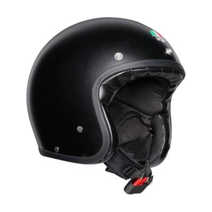 AGV X70 Open Face Retro Vintage Motorcycle Motorbike Helmet - Matt Black - Picture 1 of 3