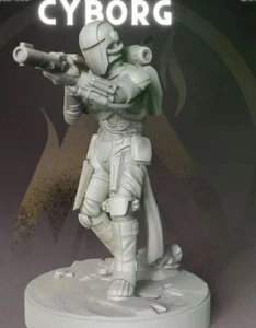 Star Wars Legion Miniatures - Mandalorian Cyborg - 3d Resin Printed Miniature - Picture 1 of 3