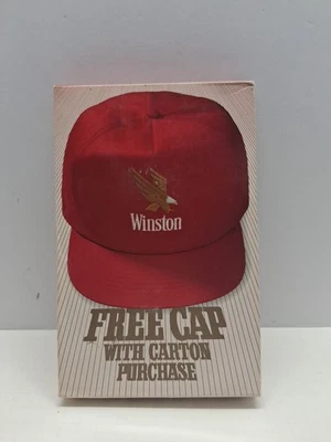 Sombrero de Camionero Rojo Winston Cigarrillo SnapBack Rojo De Colección, Nuevo En Caja Foto 1 de 4