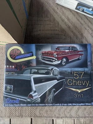 Revell 57 Chevy 3 N 1 1:12 Scale Factory Sealed Complete Model Kit - Image 1 of 4