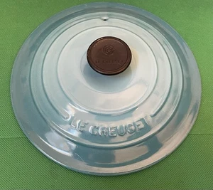 Le Creuset #20 8” Coastal Blue Round Cast Iron Enamel Lid Only - Picture 1 of 5