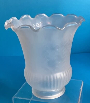 Wall Sconce Lamp Shade Fluted Frosted Glass Tulip  - Image 1 of 4