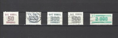 Brazil 1985 used stamp collection numerals 5v - Image 1 of 2