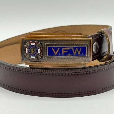 VFW Vestido Deslizable Hebilla Cinturón Veteranos de Guerras Extranjeras De Colección Foto 1 de 4