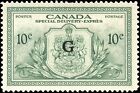 Timbre spécial D « G » 1950 Canada comme neuf F-vf 10c Scott #EO2 surimprimé « G » 1950