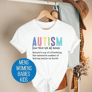 Autism Awareness T-Shirt, Funny Autism T-Shirt, Teacher T-Shirt, Autistic Humour - Picture 1 of 9
