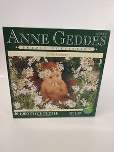 Anne Geddes 1000 Piece Jigsaw Puzzle Daisy Baby NIB 7702-1 2013 27” X 20”