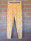 NEW Agnes & Dora LEGGINGS Fruit Print - Pink with Pears Women's Large 12/14