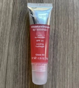 New Neutrogena MoistureShine Lip Soother Gloss - SPF 20 - Glaze 60 - Picture 1 of 2