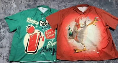 Hardaddy Button Shirts Men's 4XL Lot of 2 Button Up Graphic Prints Dad Grilling - Image 1 of 4