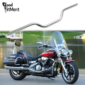 Manillar cromado 7/8" 22 mm manillar de arrastre para Yamaha V Star 950 650 1100 XVS - Imagen 1 de 12
