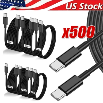 USB-C to USB C Type-C Fast Charging Data SYNC Charger Cable Cord 3/6/10FT lot - Image 1 of 4