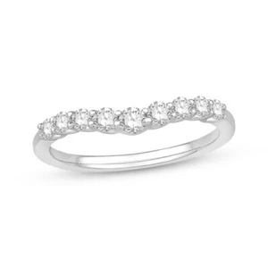 Solid 950 Platinum With 0.27CT Round Cut Lab-Grown Diamond Women's Wedding Ring - Picture 1 of 7