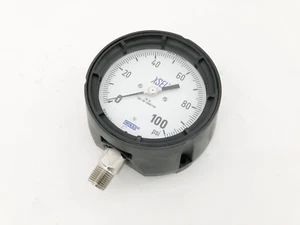 New Wika 9834015 Glycerin Gauge 100 PSI 1/2" NPT 233.34 4.5" - No Box - Picture 1 of 6