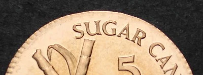 Triple Mint Error, Guyana $5.00, 2005 Gem Unc~Major Collar Error/Security Edge~ - Image 1 of 4