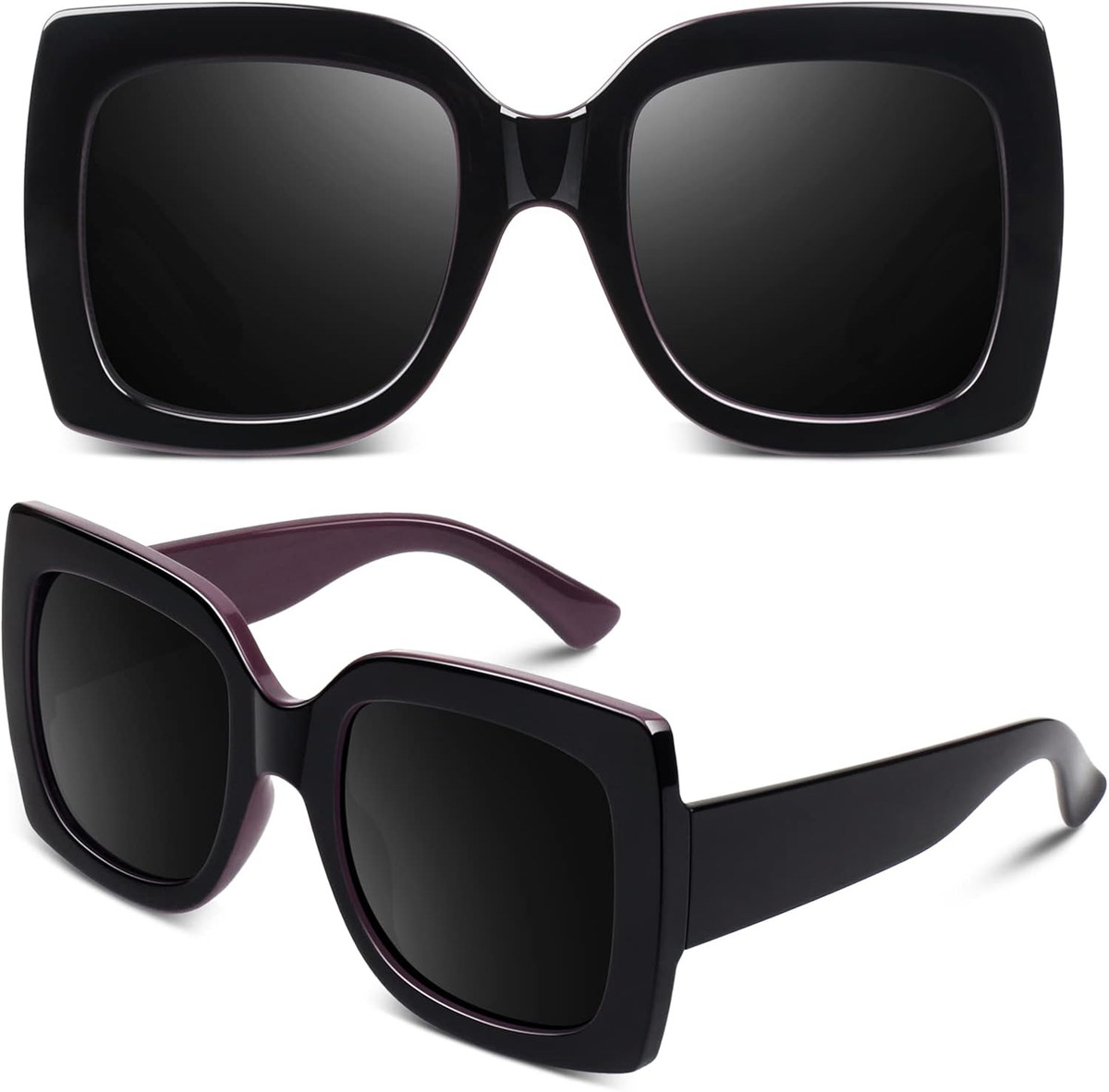 Occhiali Da Sole Donna Polarizzati Vintage - Modello Rettangolare Oversize Con Protezione UV400