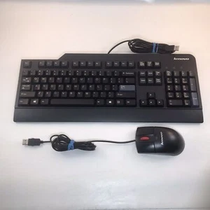 Lenovo USB Keyboard KB1021 + USB Mouse ( Used ) 3 Month Warranty - Picture 1 of 3
