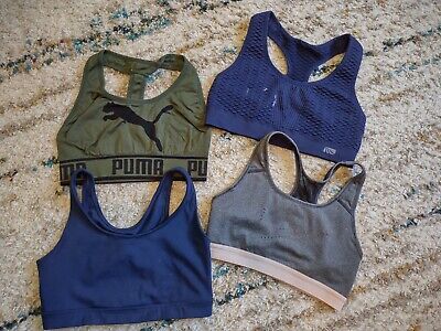 Lot Of 4 Women's Sports Bras Size Small, Nike, Puma, Ivy Park, Unbranded(stains) • 9.99€