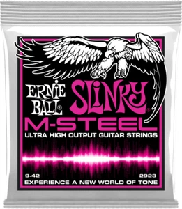 ERNIE BALL 2923 SUPER SLINKY M-STEEL - JEU DE CORDES GUITARE ELECTRIQUE 9-42 - Imagen 1 de 2
