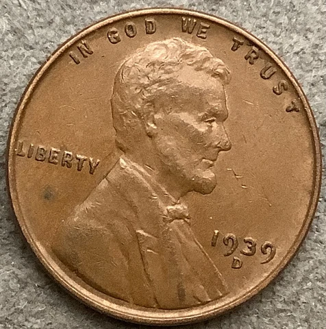 1939 D * Lincoln Wheat Cent - High Grade ~ A724 Cover