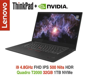 ThinkPad P1 i9 4.8GHz T2000 FHD HDR 500 Nits 32GB 1TB IR Premier+ADP Warranty - Picture 1 of 10