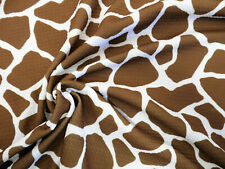 Bullet Printed Liverpool Textured Fabric 4 way Stretch Giraffe Animal Print U39 