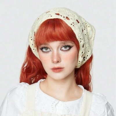 Diademas Bandana Crochet, Diademas Triángulo Hippie Boho Bufanda para el Cabello Bufanda para el Cabello Foto 1 de 4